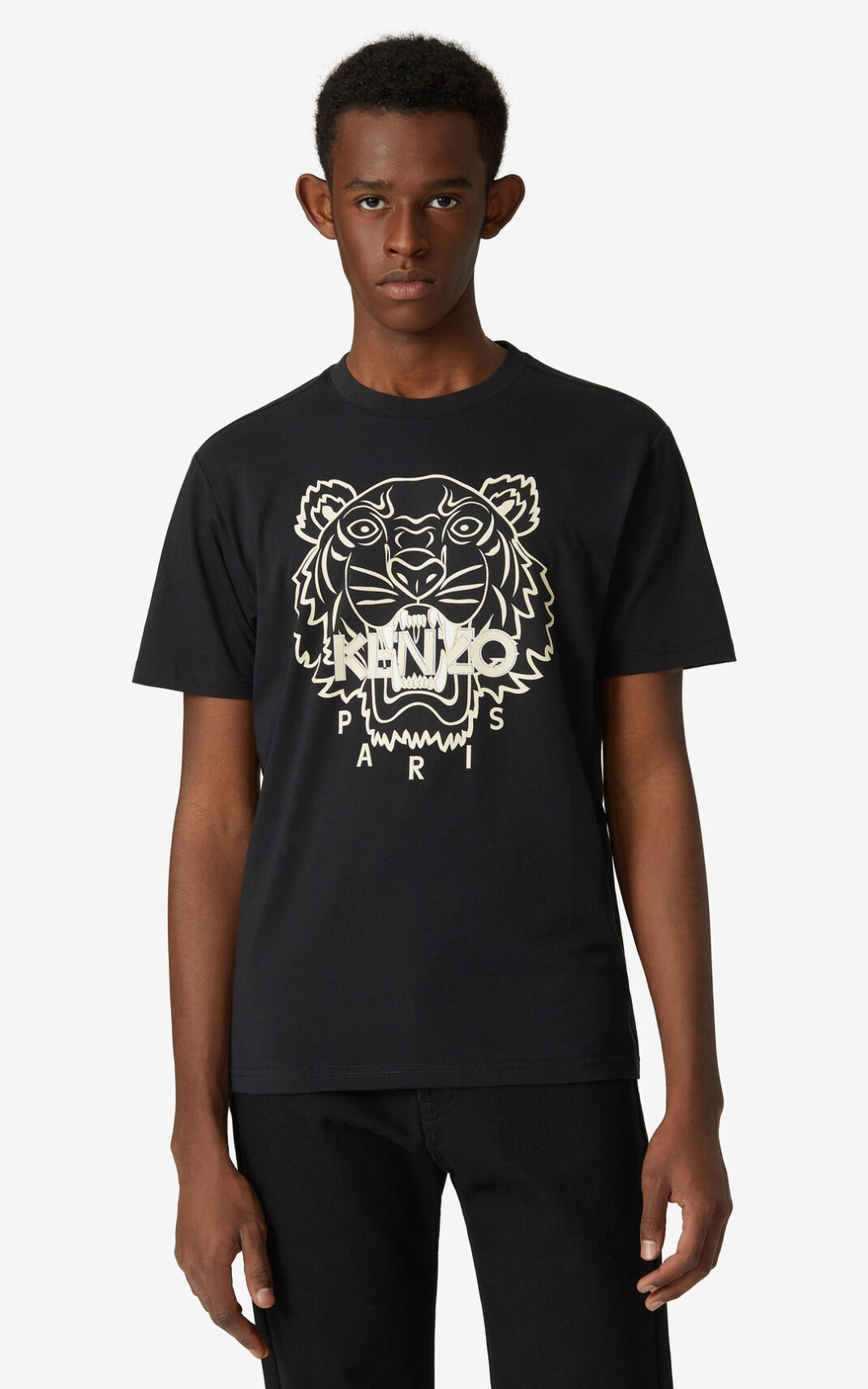 Kenzo Tiger Camisetas Hombre Negras | 3716492-DH